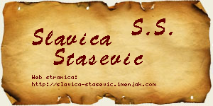 Slavica Stašević vizit kartica